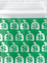 Money Bags 1.25x1.25 Inch Plastic Baggies 1000 pcs.
