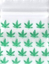 Multi Marijuana Leaf 1x1 Inch Plastic Baggies 1000 pcs.