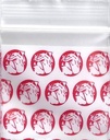 Red Bull Dog 1x1 Inch Plastic Baggies 100 pcs.