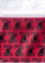 Sacs en plastique rouge Stay High de 1,25x1,25 pouces, 100 pièces.