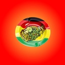 Smoke Arsenal Round Metal Ashtray -  Rasta Lion