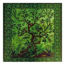 Tapestry Green Psychedelic Tree of Life