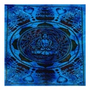 Tapestry Blue Buddha in Lotus Flower