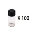 Glass Vial With Plastic Lid - 3ml - Box of 100