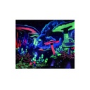 Psychedelic Giant Mushroom Valley UV Reactive Tapestry - 51x59