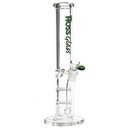 Hoss Glass 7 mm Stemless Straight Tube Bong avec Double Honeycomb Diffuser Y047-AH