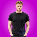 T-shirt Mandala Étoile Violette à Points en Coton Bio par Sanctum Fashion