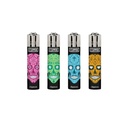 Clipper Refillable Lighter - Neon Sugar Skull Series