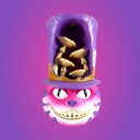 Mystical Cheshire Cat Backflow Incense Burner - Enchanting Smoke Cascade with Whimsical Design, 7 Inches Tall