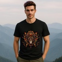 T-Shirt 3D Lion Solaire Majestueux en Coton Biologique – Écologique – par Sanctum Fashion