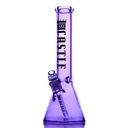 14 Inch 7mm Full Color Electroplated Beaker Bong with Thick Base from Castle Glass