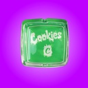Cenicero Cuadrado de Vidrio Grueso por Cookies