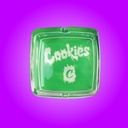 Cookies Thick 4 Inch Square Glass Ashtray